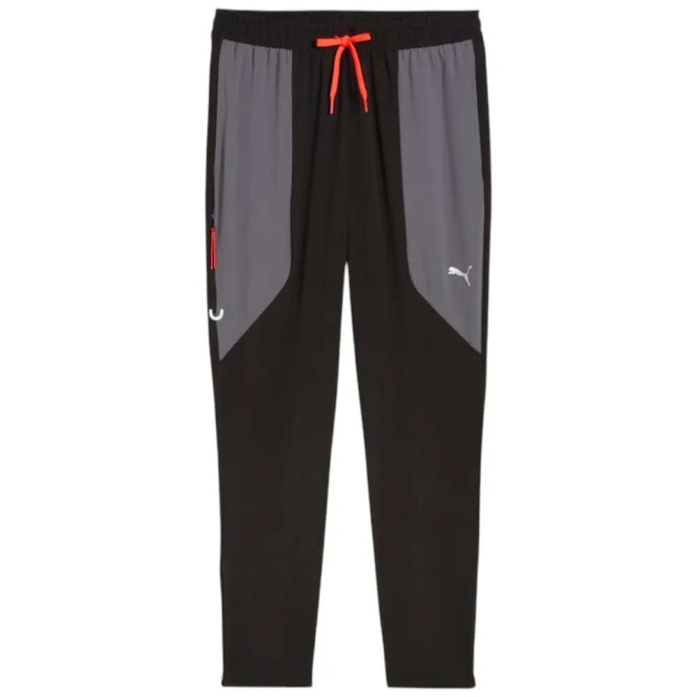 Puma Flex Stretch Mens Medium-Rise Woven Training Pants Gusseted Crotch Design
