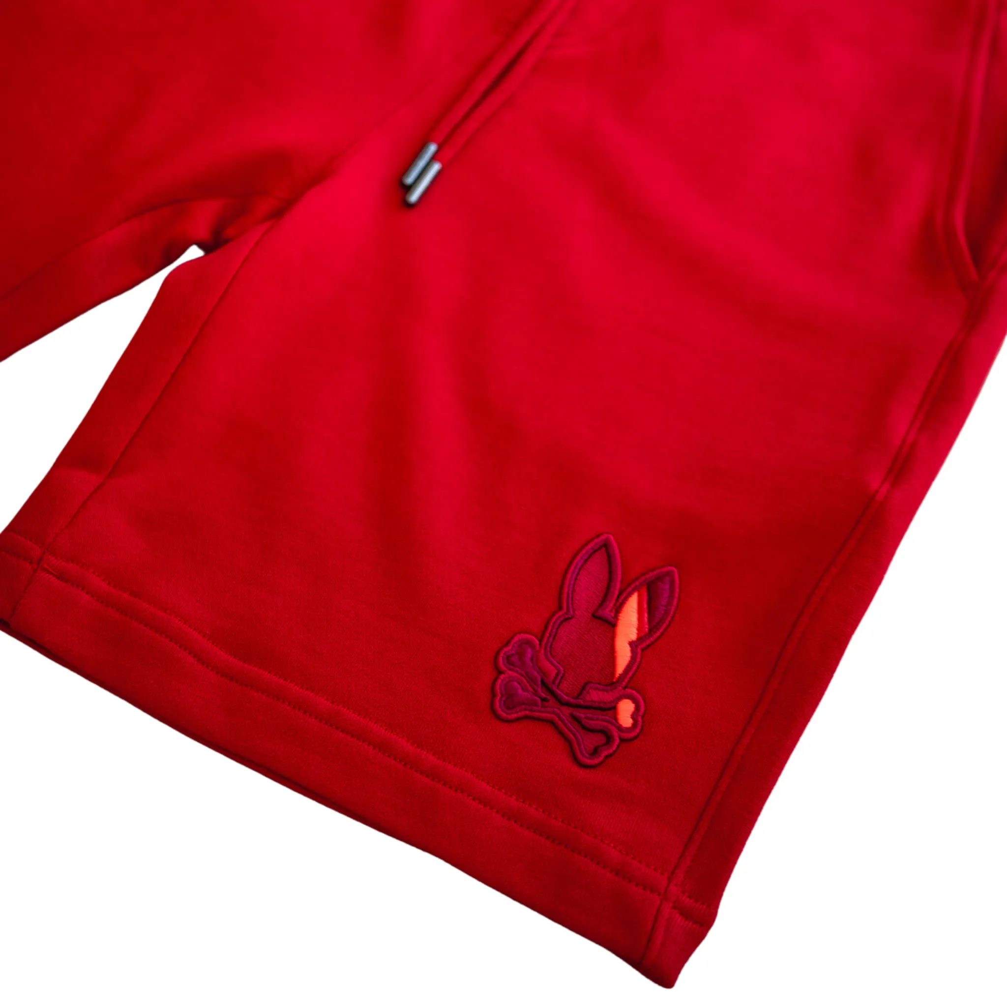 Dry Touch Psycho Bunny Apple Valley Embroidered Sweatshort (Red)