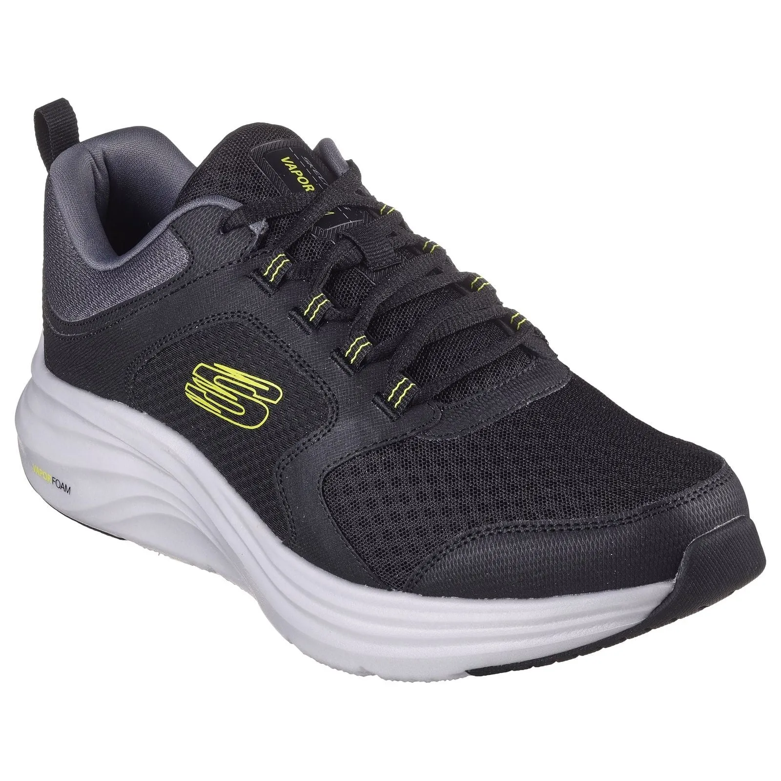 Skechers Mens Vapor Foam Trainer Black/Lime Gloss Mood