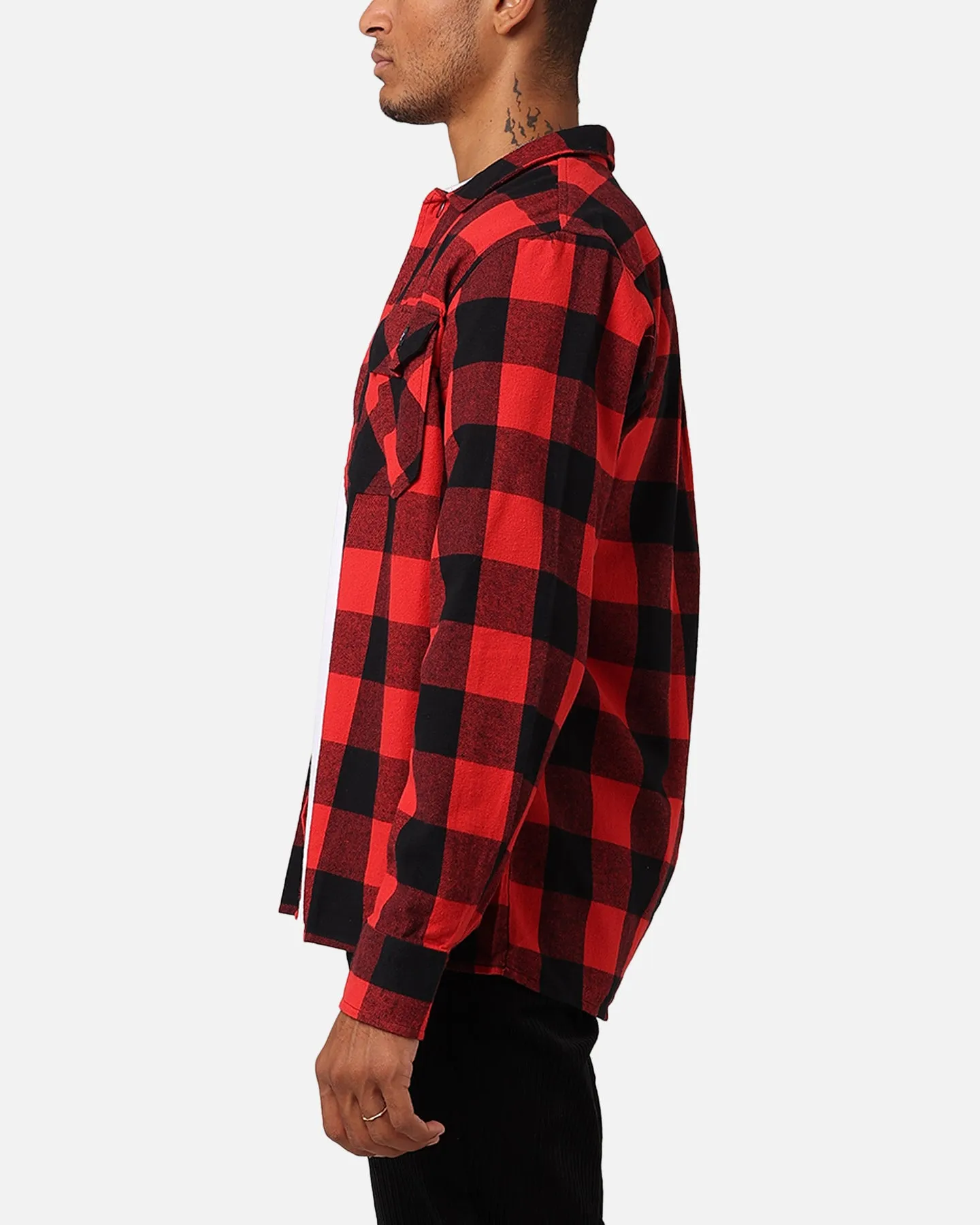 Smooth Line Dickies Sacramento Flannel Shirt Red
