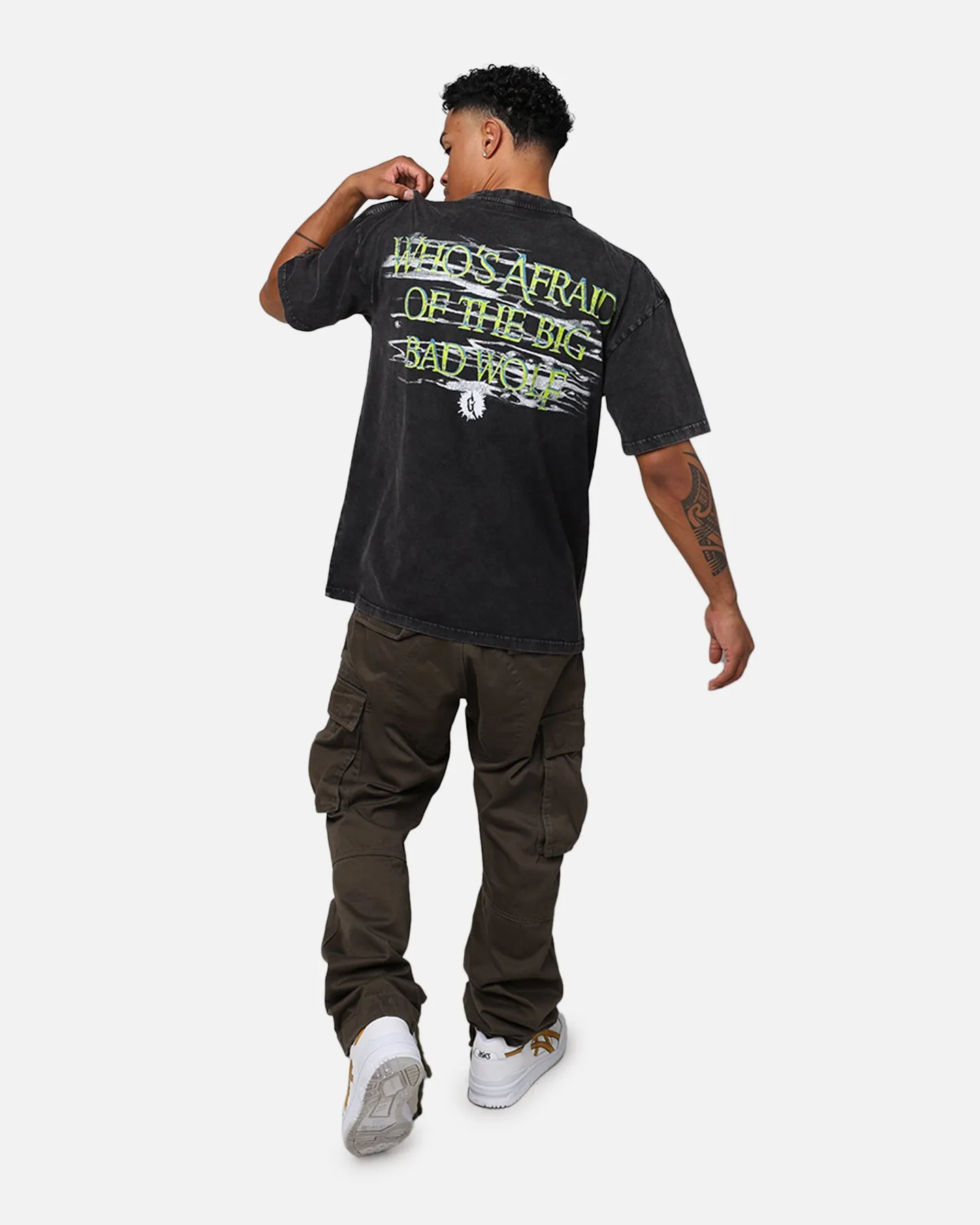 American Thrift X Goosebumps Fever Tree Vintage T-Shirt Black Wash Weekend Wear UV Protection Fabric