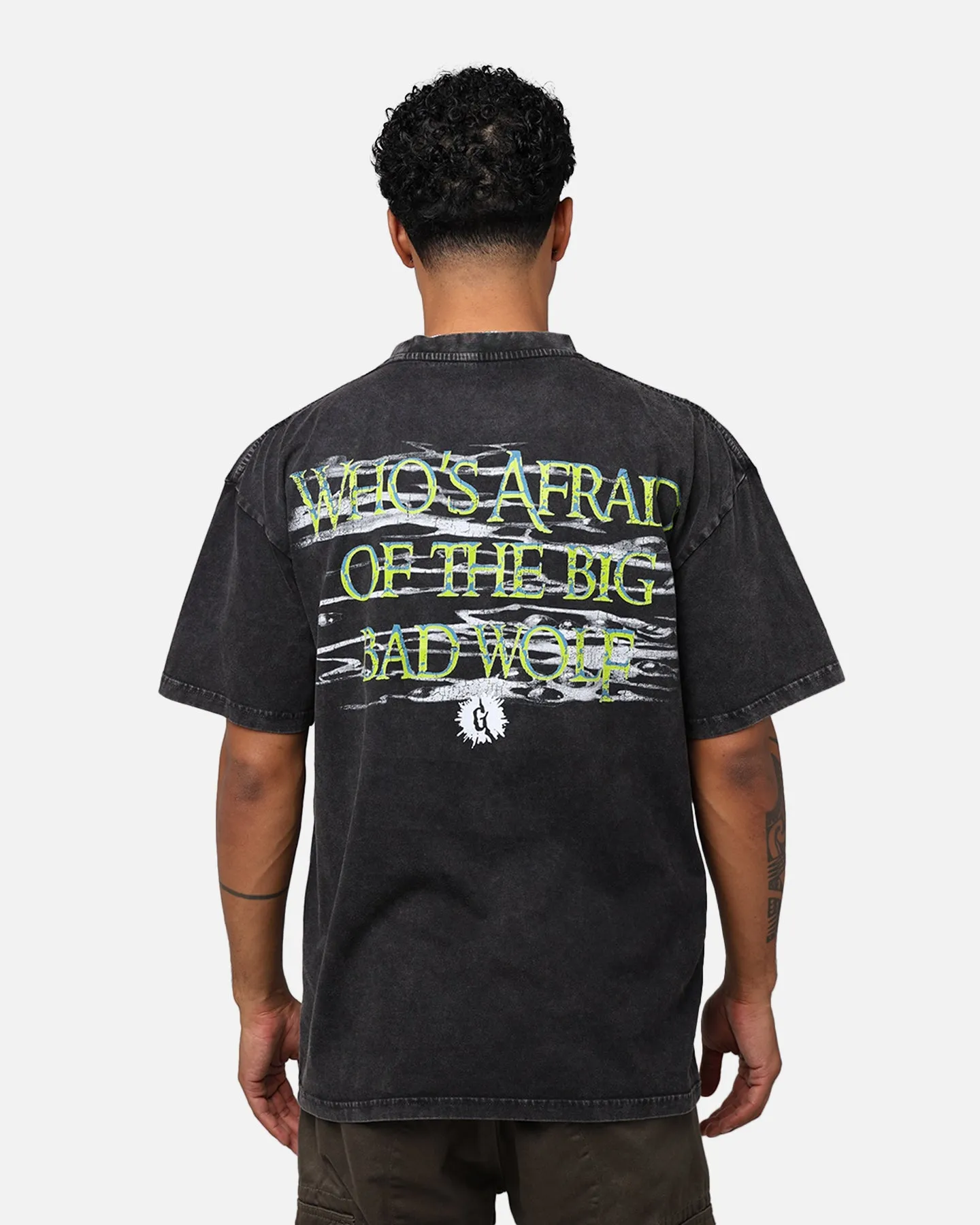 American Thrift X Goosebumps Fever Tree Vintage T-Shirt Black Wash Travel Comfort Simple and Comfortable