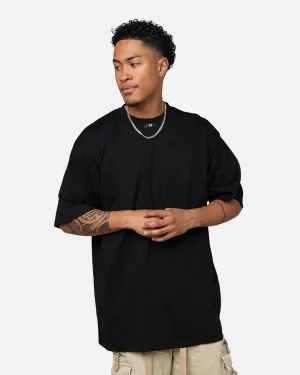 DXXMLIFE L-0 A Baggy T-Shirt Black Flexible Ribbed Neckline Leisure Casual