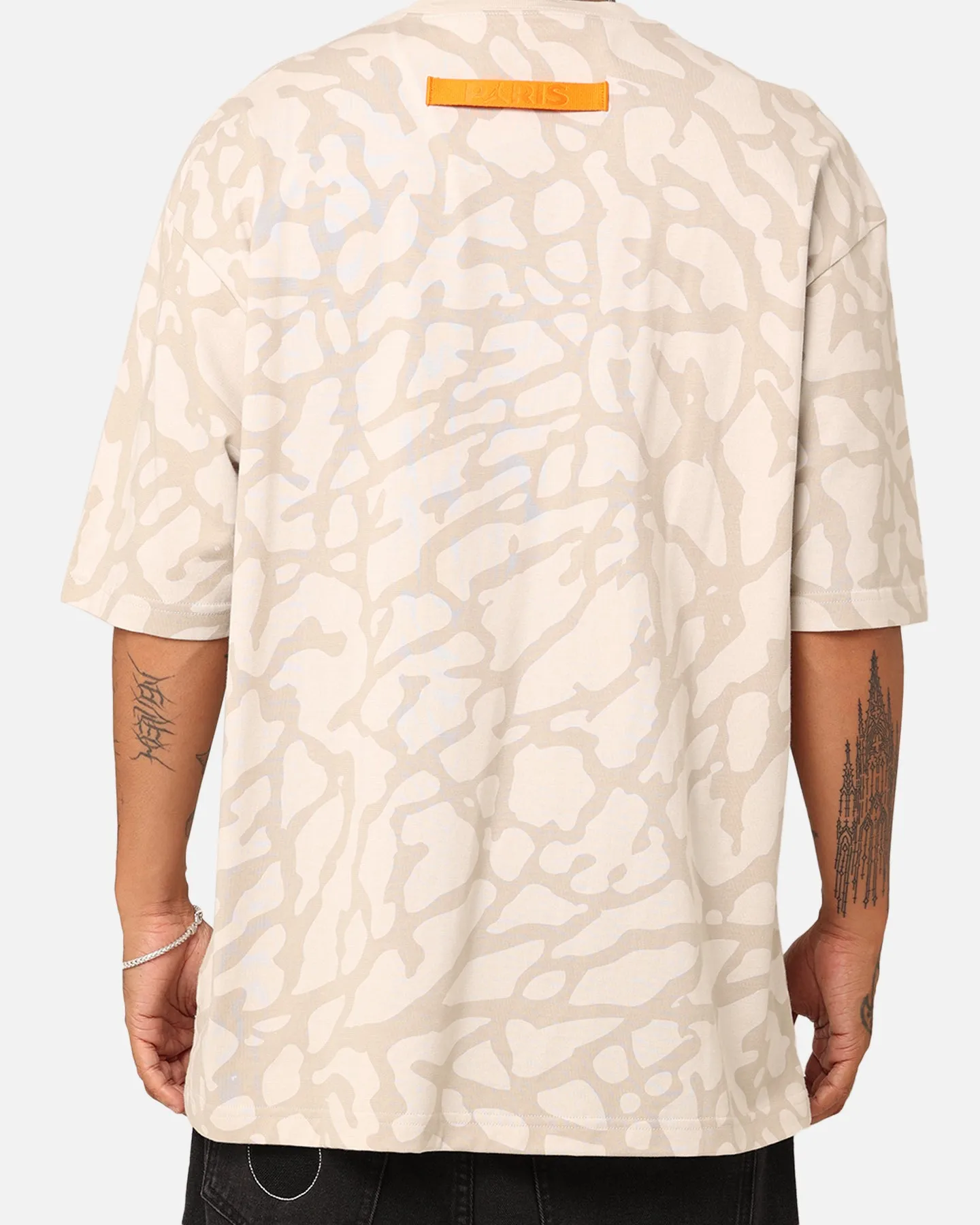 Jordan X Paris Saint-Germain Statement Graphic T-Shirt Light Bone Smart Outfit Perfect for Outdoors