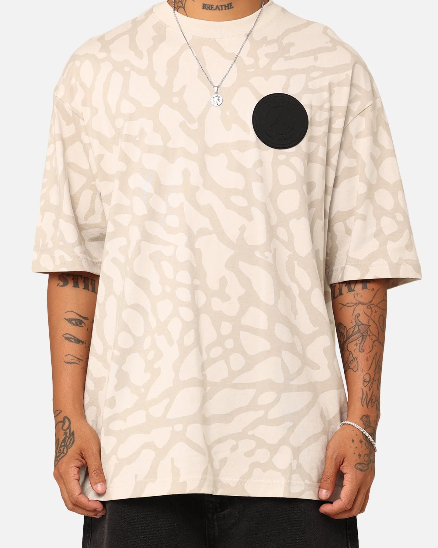 Jordan X Paris Saint-Germain Statement Graphic T-Shirt Light Bone UltraLightweight