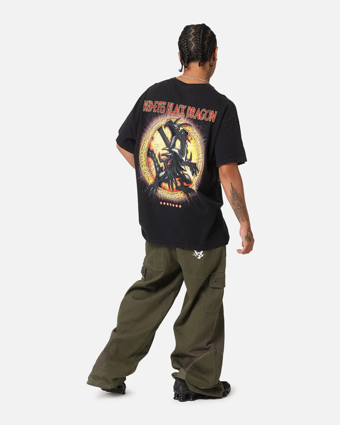 Trendy Tops Holiday Comfort Style Goat Crew X Yu-Gi-Oh! Red Eyes Vintage T-Shirt Black Wash