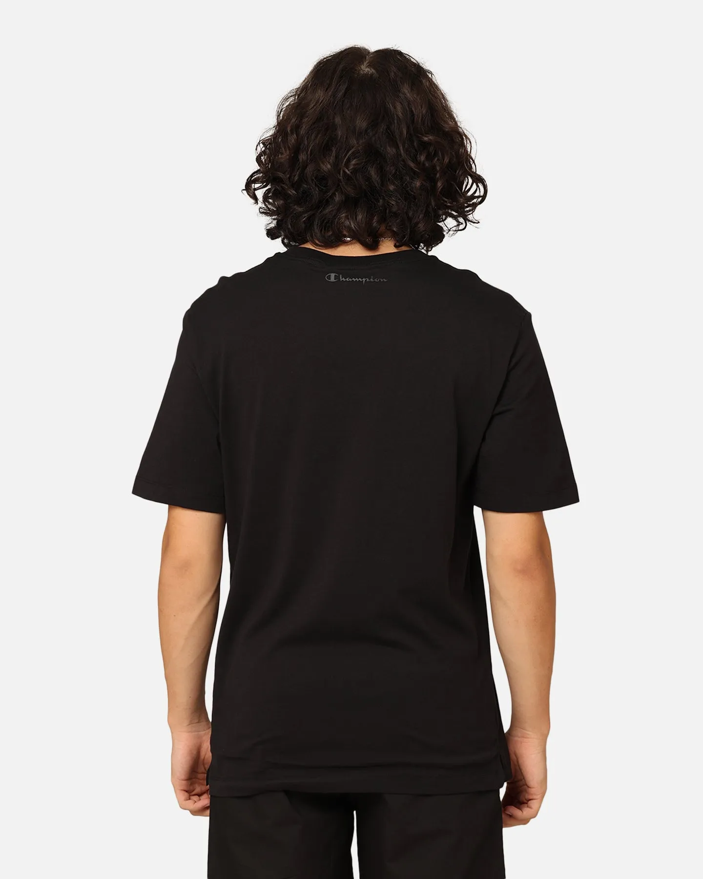 Reinforced Collar Formal Style Champion Rochester Tech T-Shirt Black