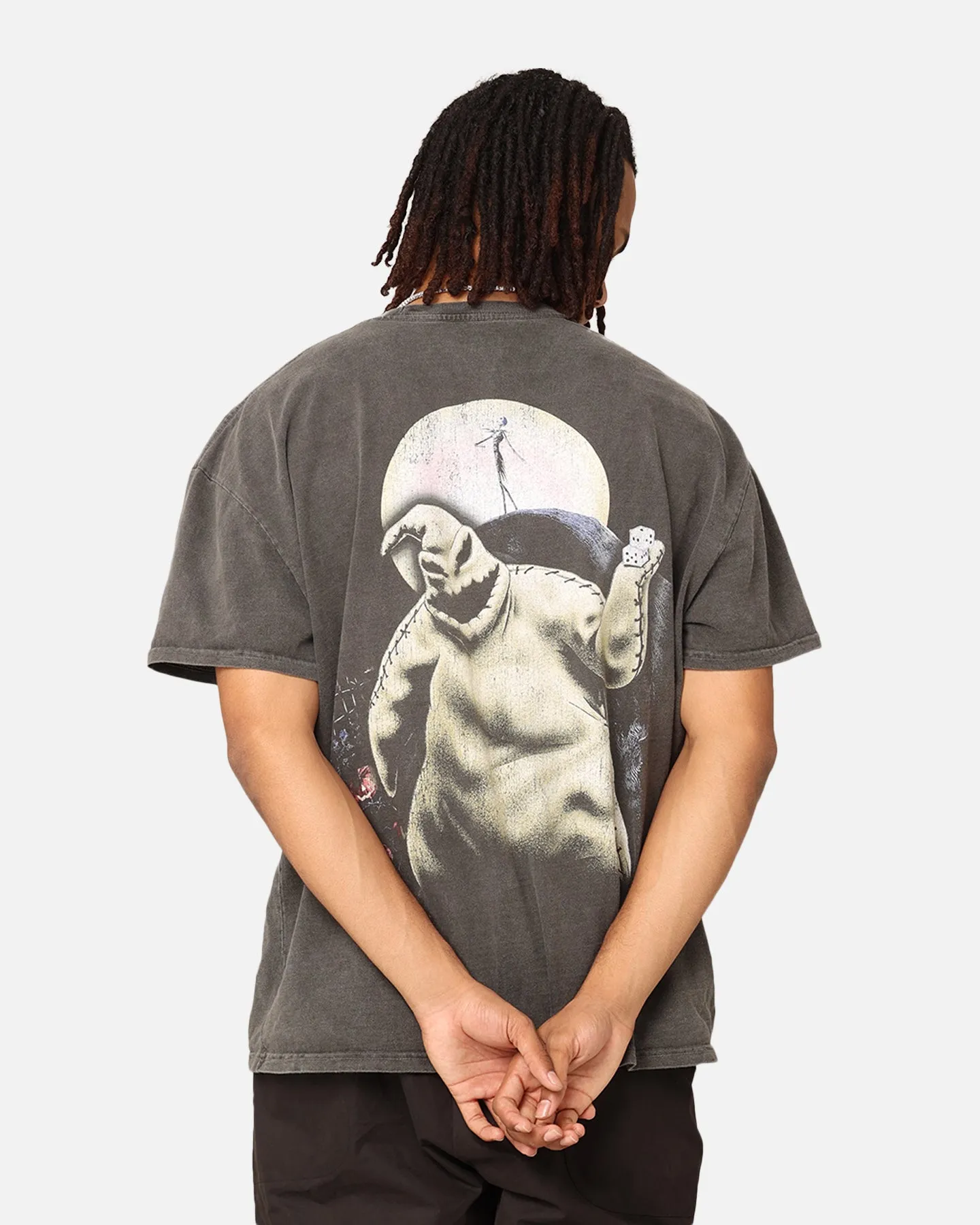 Fashion Essential Goat Crew X The Nightmare Before Christmas Lock Shock & Barrel Heavyweight Vintage T-Shirt Black Wash