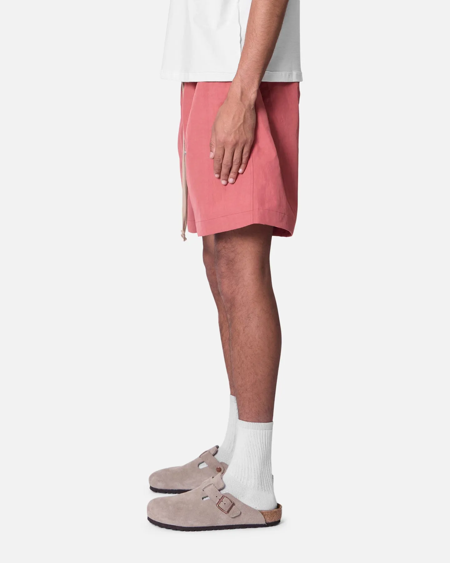 Light Reflective Trim Mid Rise MNML Mud Shorts Canyon Rose