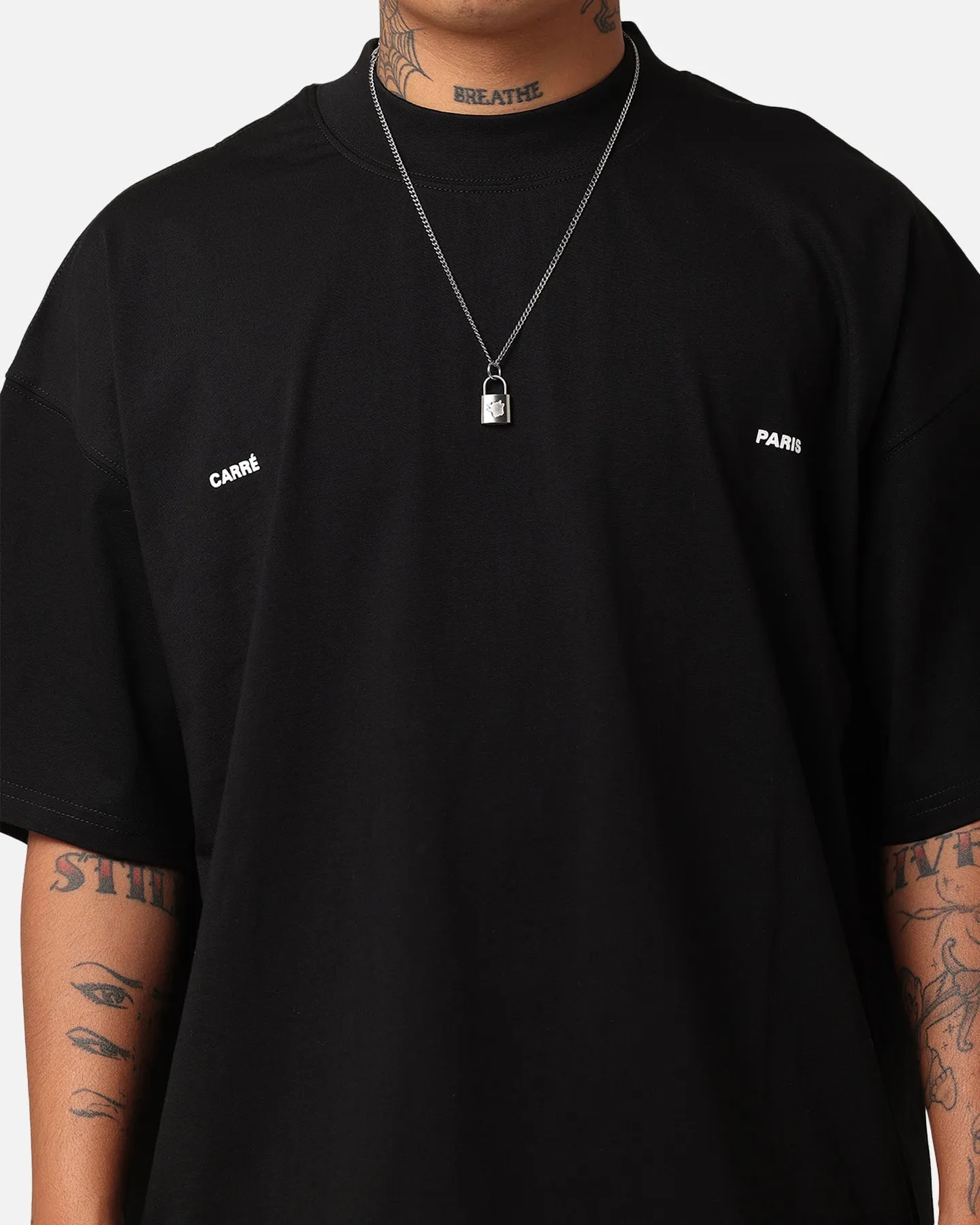 Comfy Essentials Wear Lightweight Shirt Carre Experience Oversized T-Shirt Black