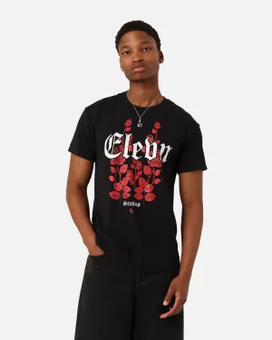 Elevn Clothing Co Rose Bunch T-Shirt Black Everyday apparel