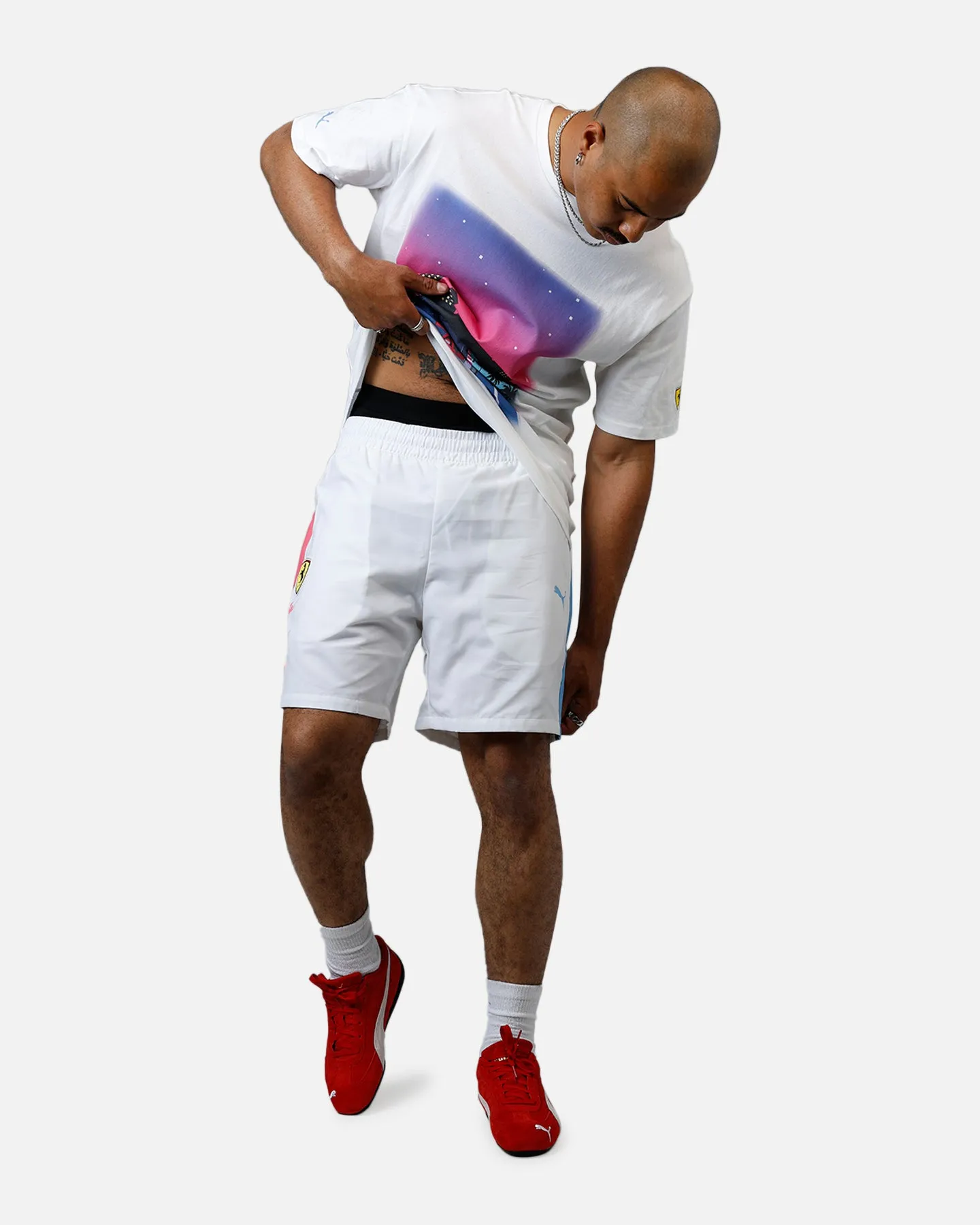 Puma x Scuderia Ferrari Miami Limited Edition T7 Shorts White Fitness Friendly