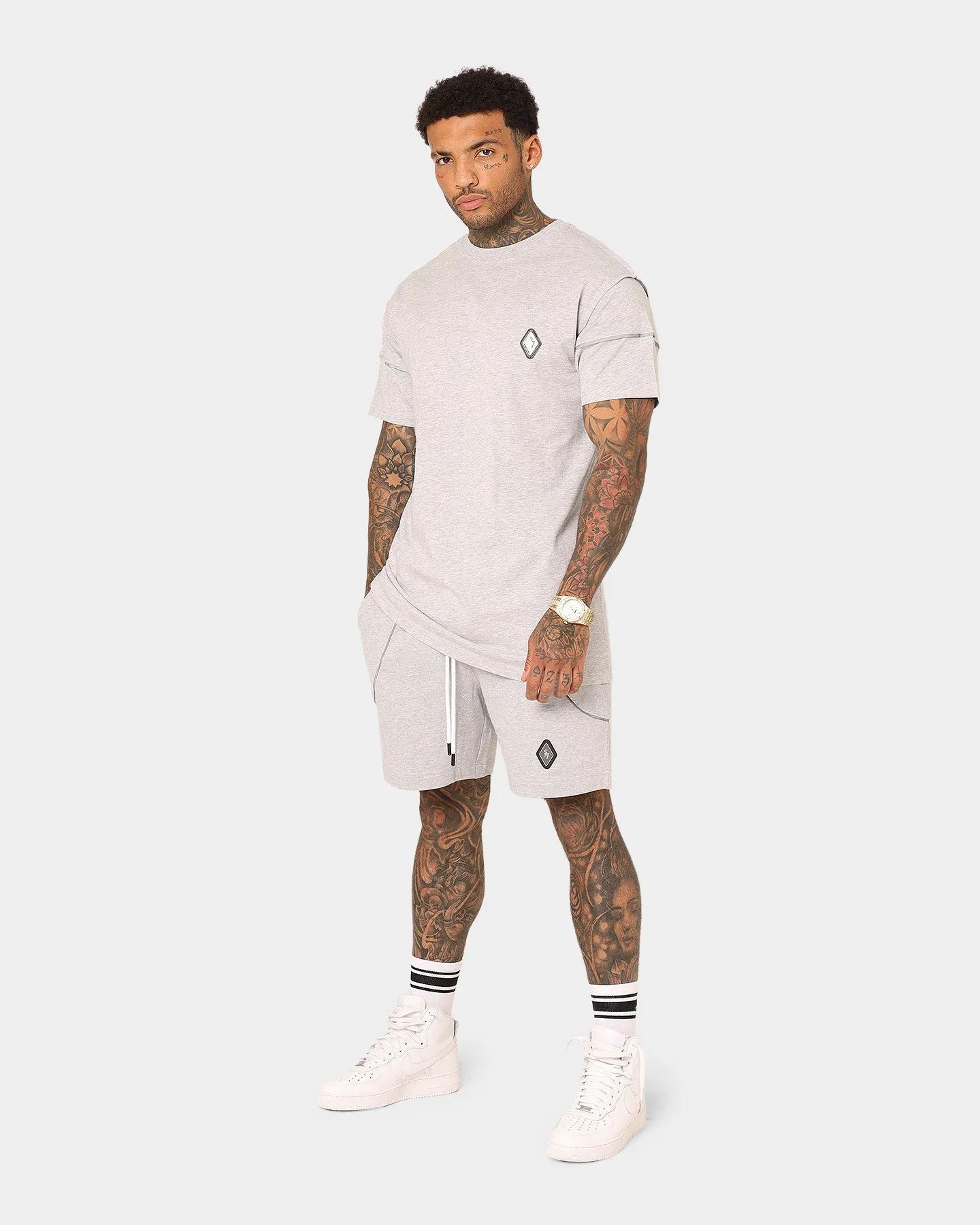 Saint Morta Polaris T-Shirt Grey/3M Gym workout Chic Outfit