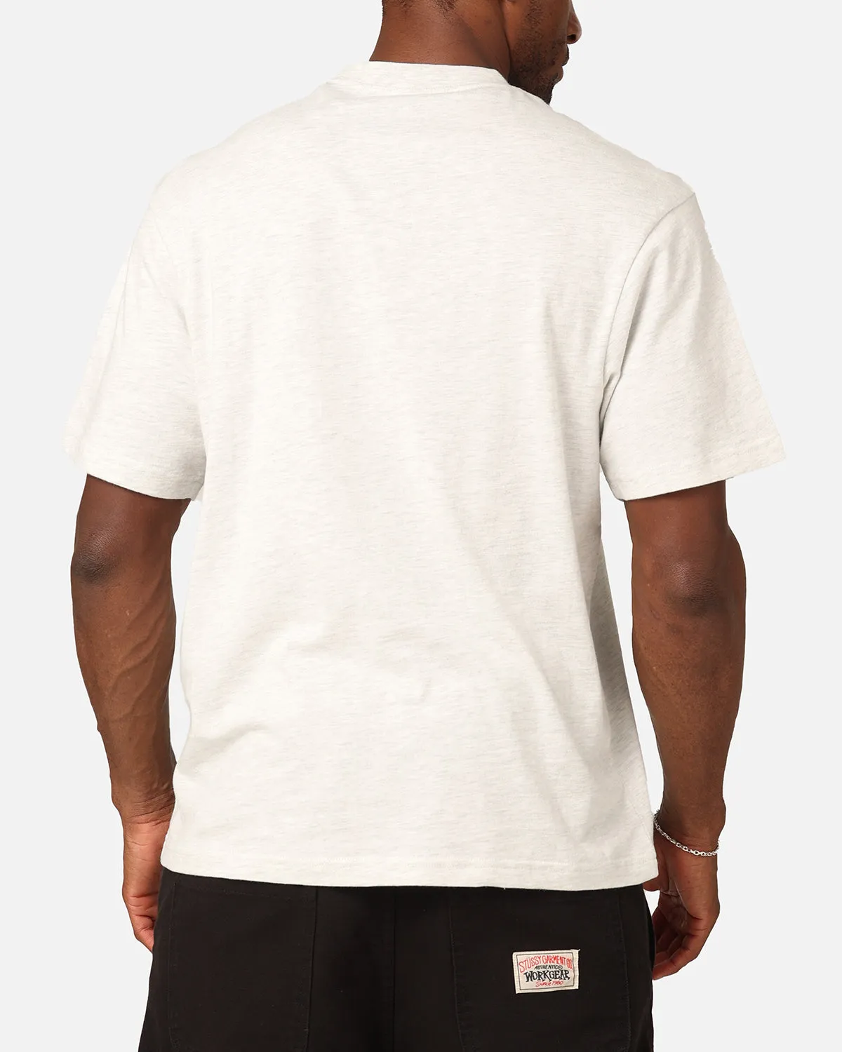Mitchell & Ness Melbourne Demons Character T-Shirt Silver Marle Reinforced Hems Everyday Layering