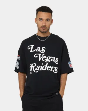 Anti Static Fabric Majestic Athletic Las Vegas Raiders Puff Print Patch Oversized T-Shirt Faded Black