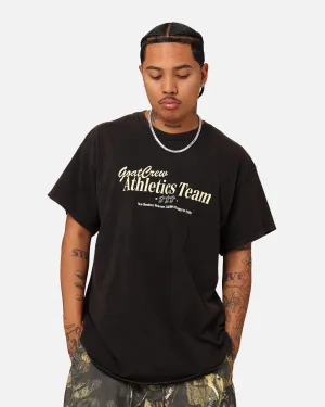 Goat Crew GC Athlete T-Shirt Washed Black Casual Comfort Fit futuristic