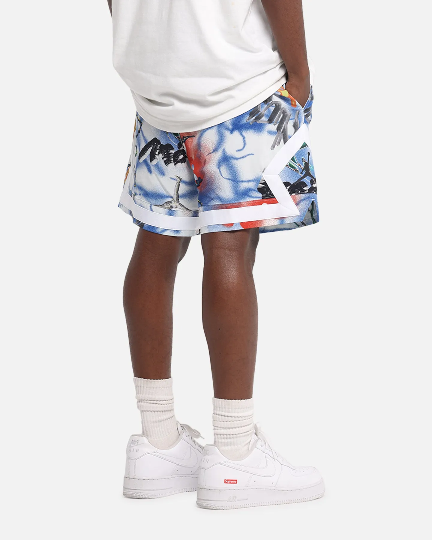 Jordan Jumpman Dri-FIT Sport Diamond Shorts White/Black Stay Cool Technology Cool Design