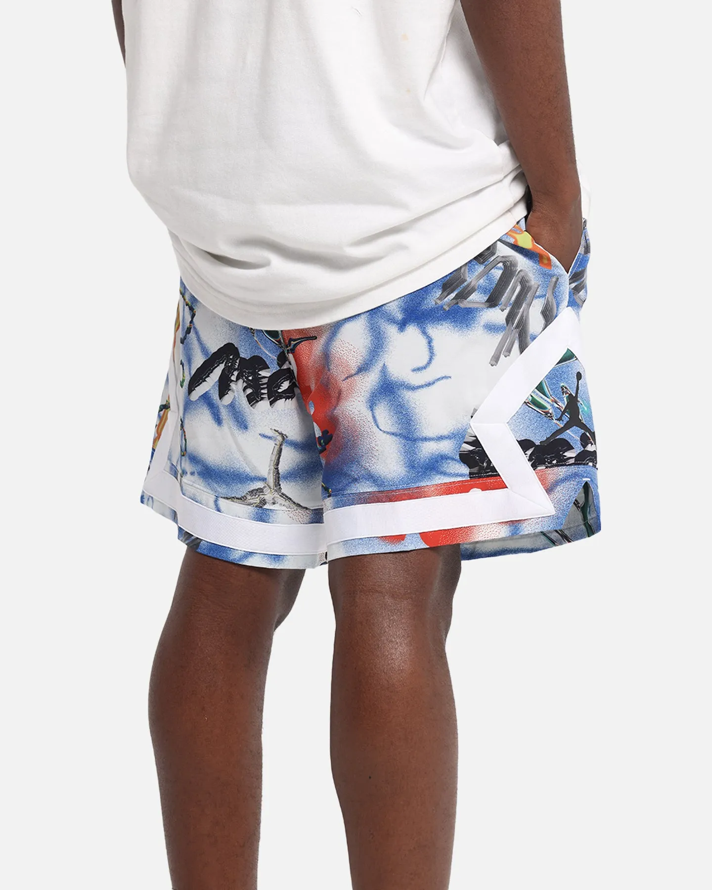 Jordan Jumpman Dri-FIT Sport Diamond Shorts White/Black club wear Holiday Gift