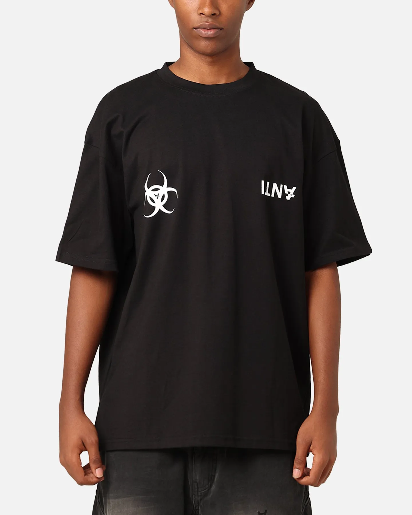 Yarn Dyed Fabric The Anti Order Anti Nuclear T-Shirt Black