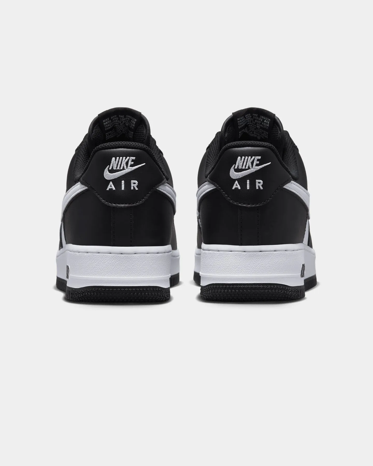 Nike Air Force 1 '07 "Panda" Black/White/Black Memory Foam Airport Travel Sky Blue