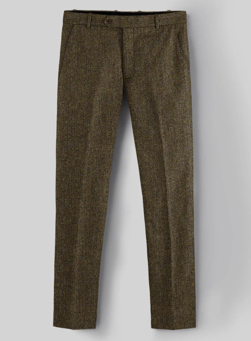 Refined Comfort Haberdasher Mustard Brown Tweed Pants