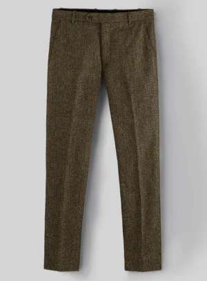 Refined Comfort Haberdasher Mustard Brown Tweed Pants