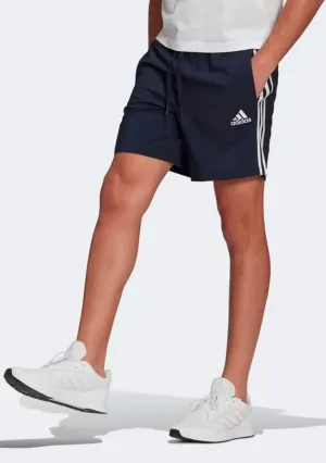 Adidas Men??s Aeroready Essentials Chelsea 3-Stripe Shorts Navy Everyday Layer Bacterial Growth Prevention