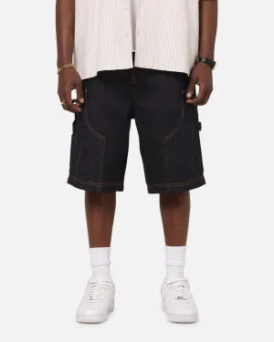 Carre Work Jorts Dark Washed Indigo Flexible Waist