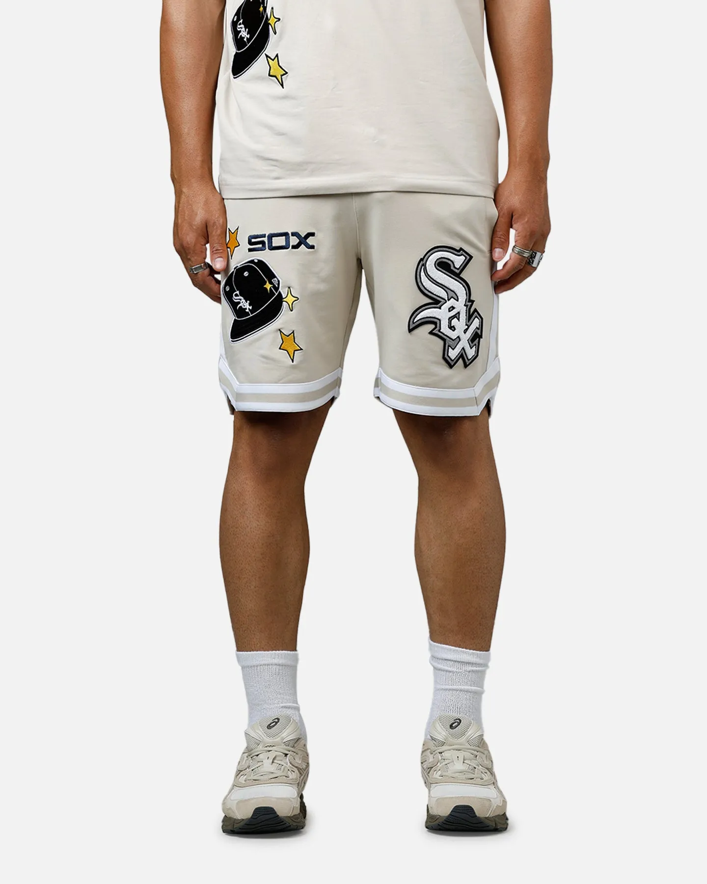 Breathable Layer New Era Chicago White Sox 'Logo Select' Summer Shorts Stone