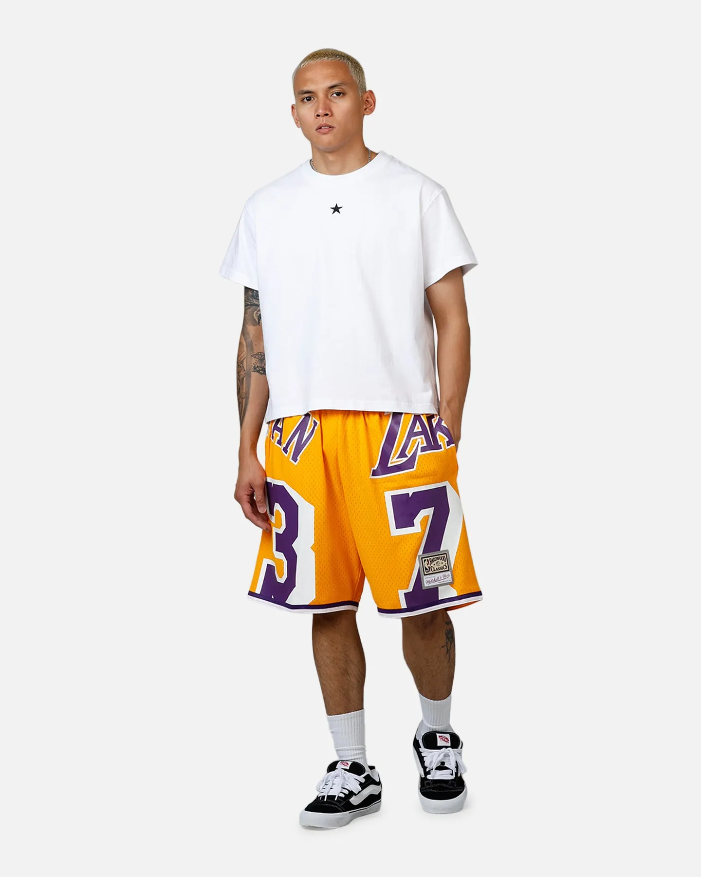 Fair trade Poolside Wear Mitchell & Ness Los Angeles Lakers Dennis Rodman Maxxed Out Shorts Yellow/Purple