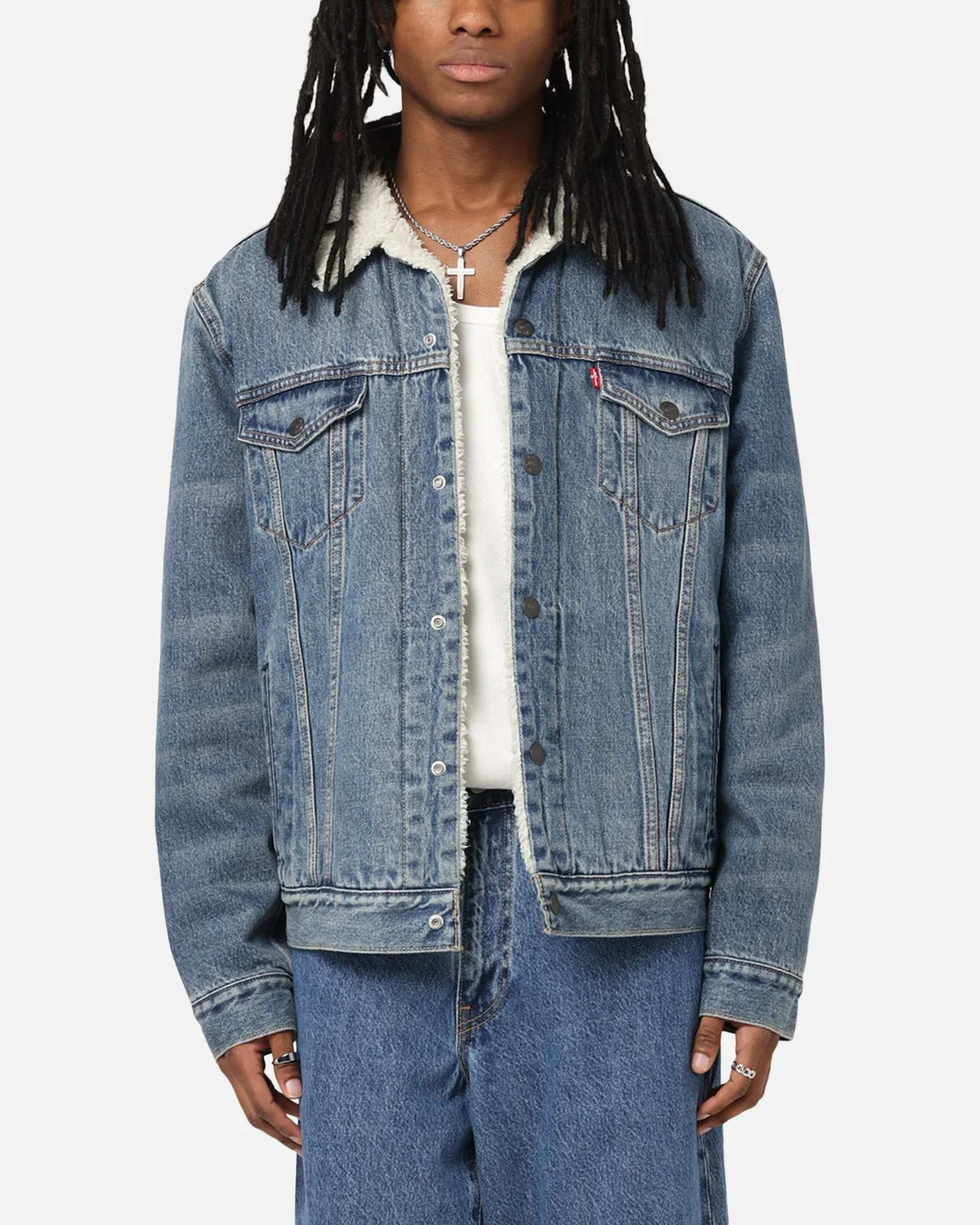 Dream Levi Strauss And Co Relaxed Fit Sherpa Trucker Jacket Blue