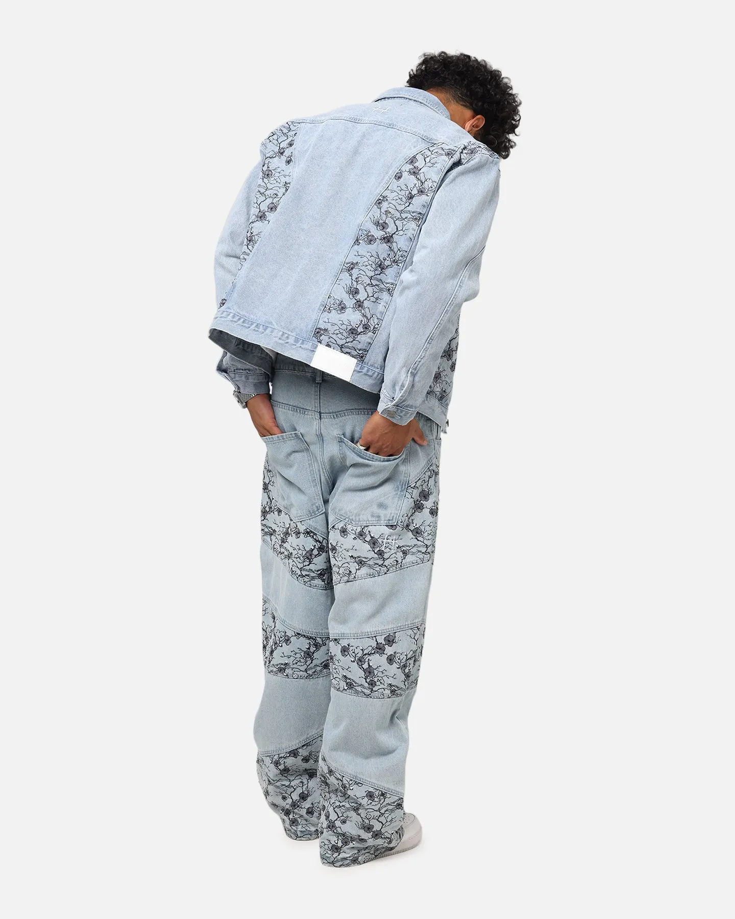 Saint Morta Poison Ivy Panel Denim Jacket Mid Blue Rain Ready Thermoregulating Insulation