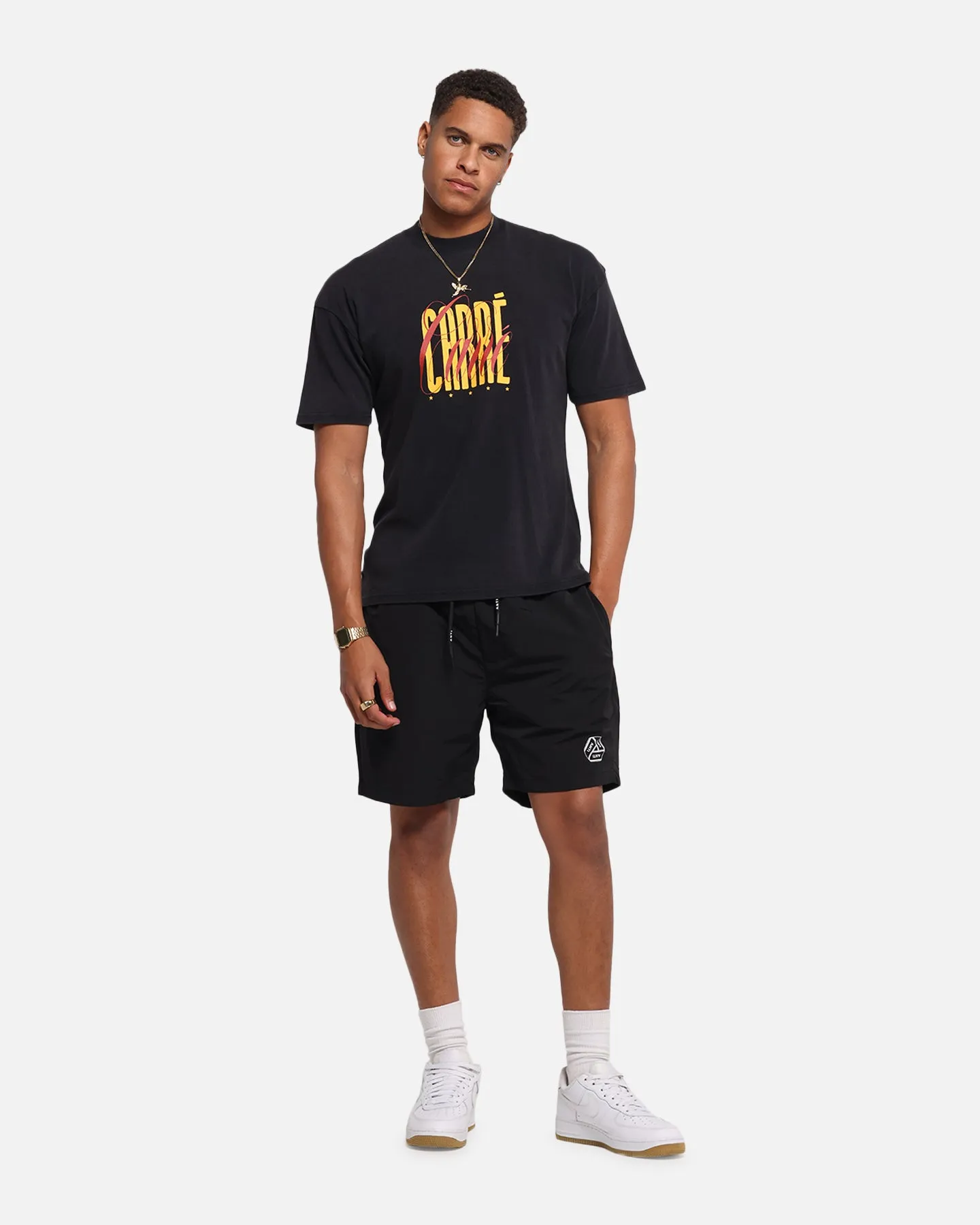Chill Comfort The Anti Order Reverse Logo Nylon Shorts Black