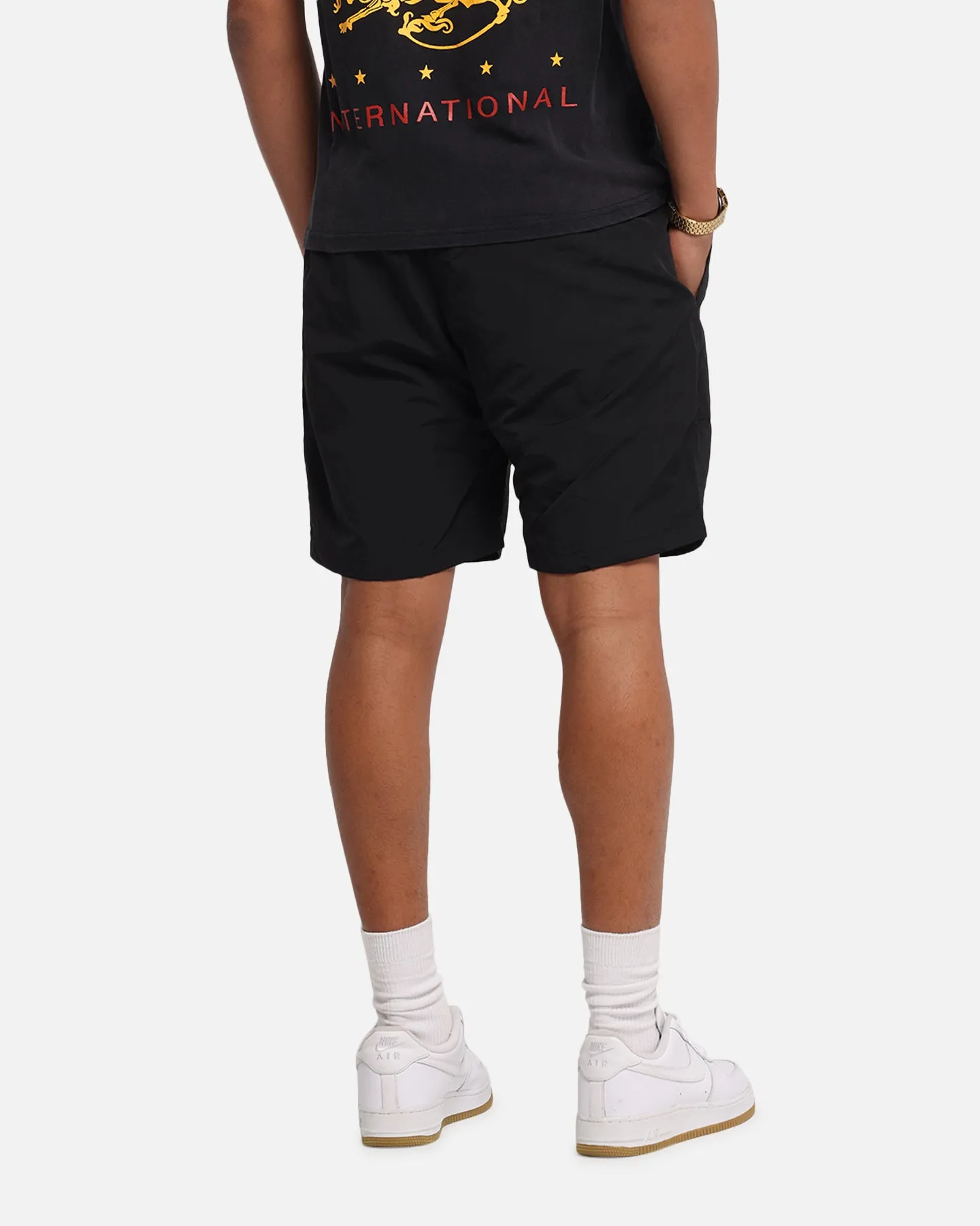 Sweat Wicking Technology Easy Wear The Anti Order Reverse Logo Nylon Shorts Black