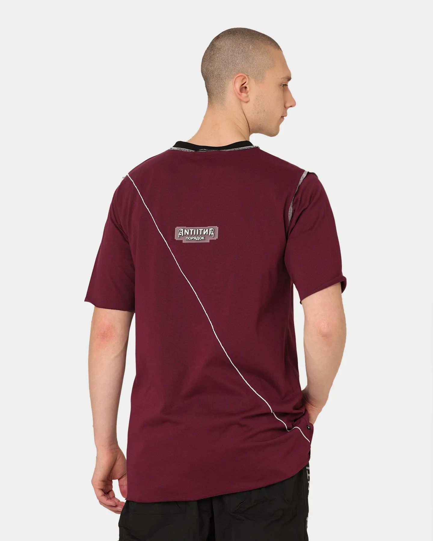 The Anti Order Warsaw Ars T-Shirt Dark Burgundy Comfortable Casual