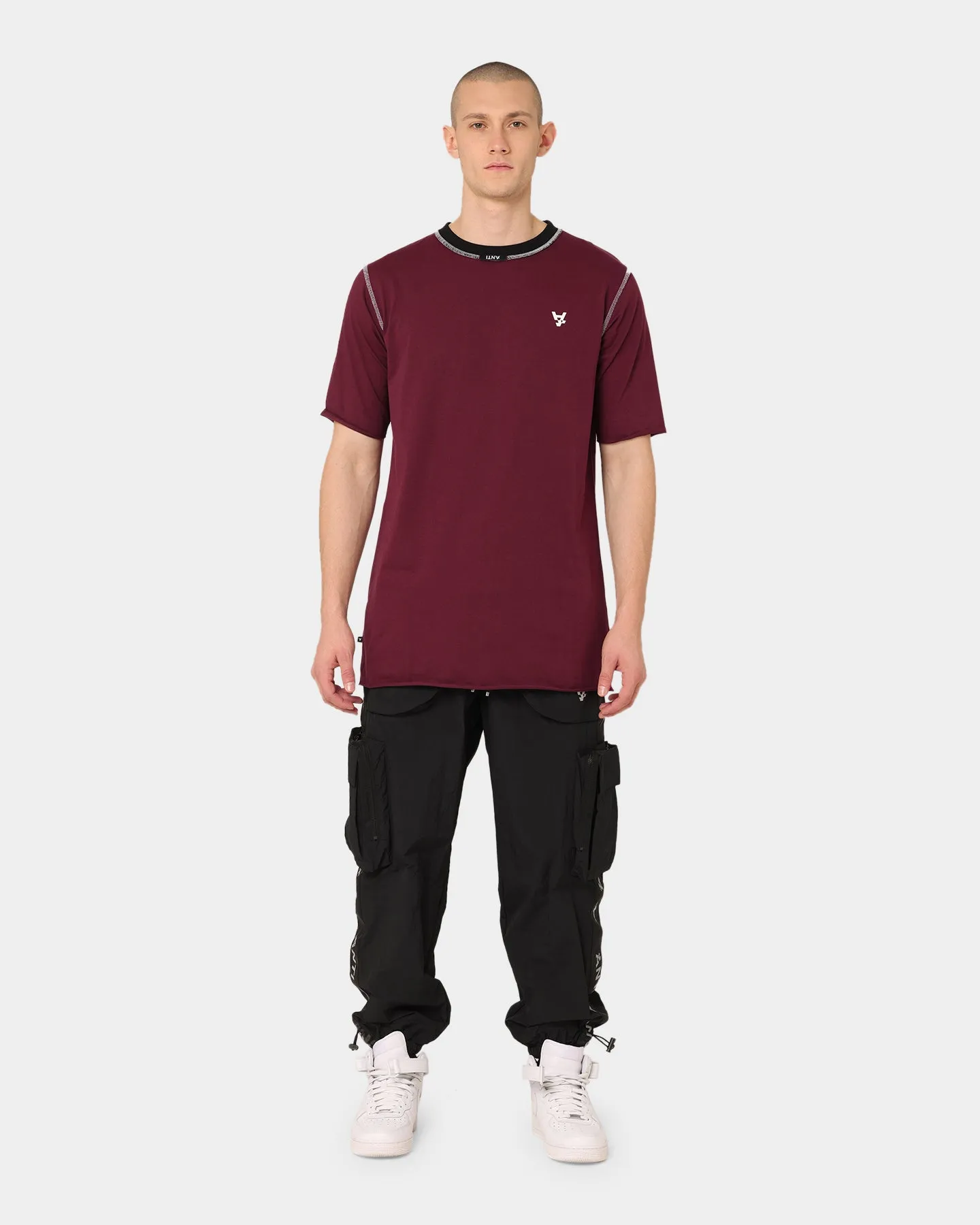 The Anti Order Warsaw Ars T-Shirt Dark Burgundy Subtle Embroidery