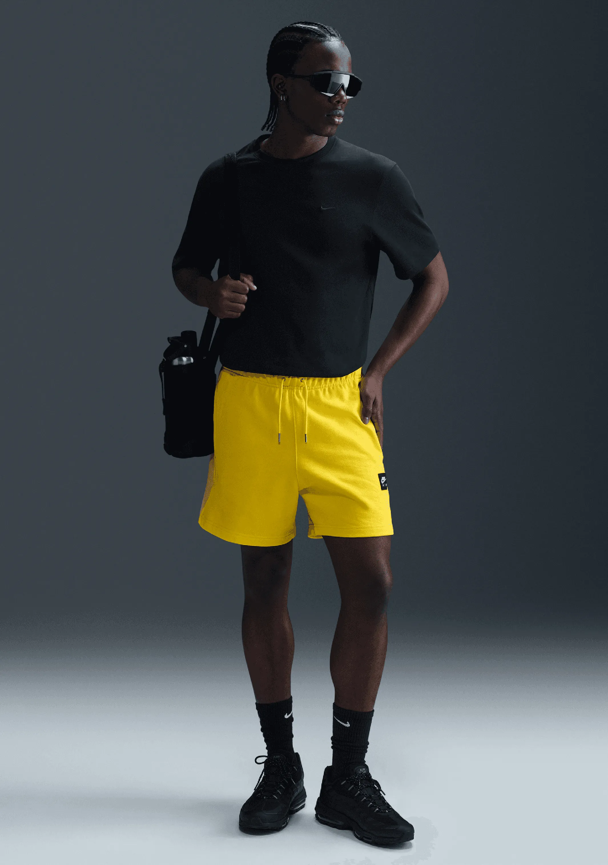 Active Wear Fit Flexible Gusset Design Nike Men's Air Fleece Shorts