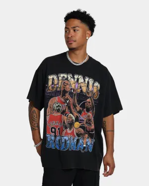 Fun and Relaxed Rodman Brand Cartoon Vintage T-Shirt Washed Black