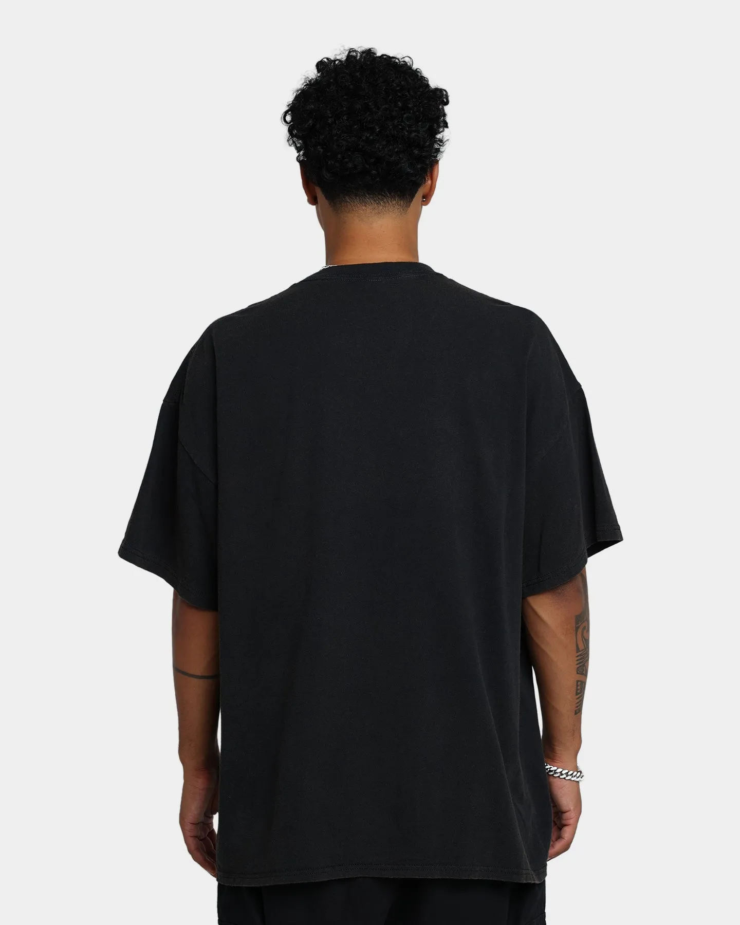 Rodman Brand Cartoon Vintage T-Shirt Washed Black Basic Layering semi-formal style