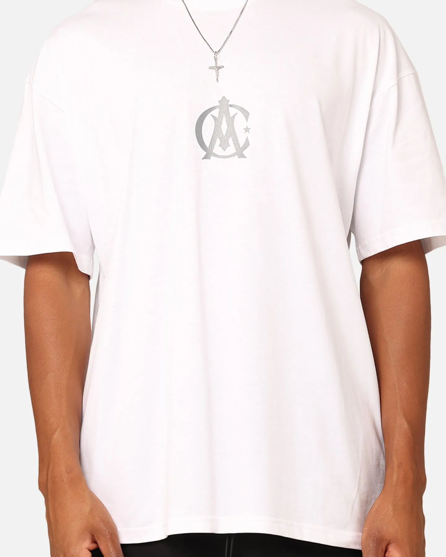 Daily Style Casual Layers Carre Academy Crest T-Shirt White