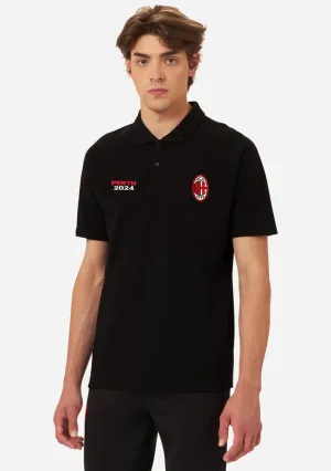 AC Milan Men??s Perth Tour Polo Active Fit Breathable Fit