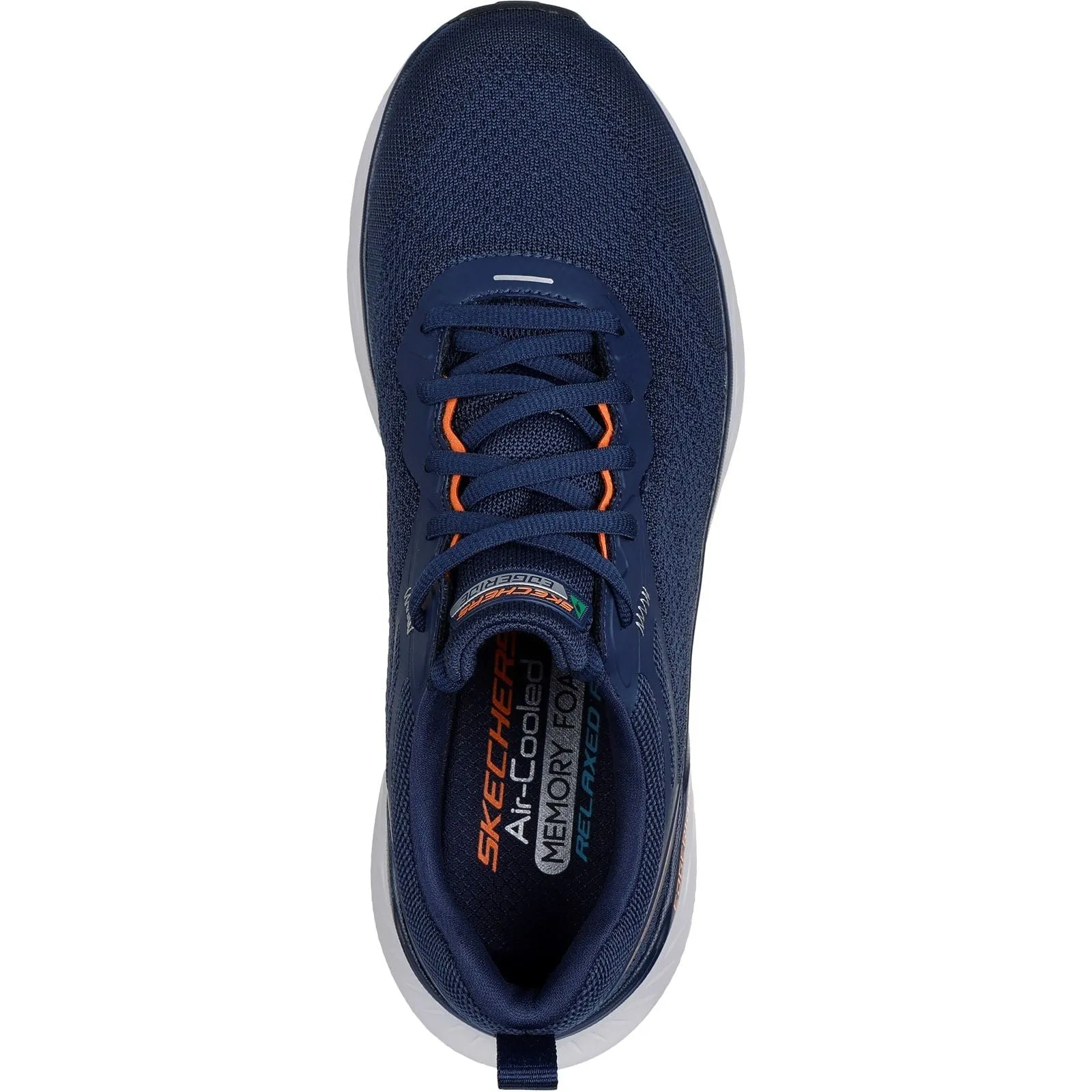 Skechers Mens Edgeride Exxo Shoes Navy/Orange Photo Glam