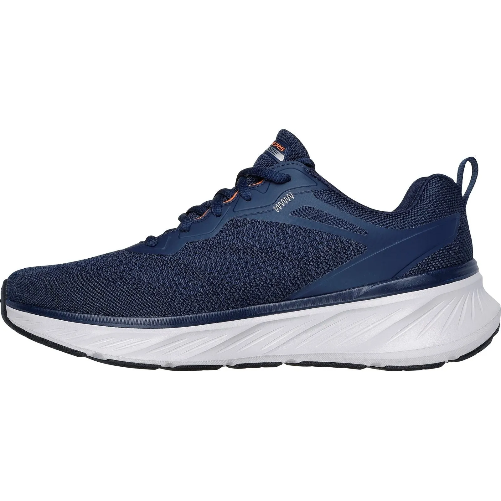 Skechers Mens Edgeride Exxo Shoes Navy/Orange Low Profile Weekend Trip All Terrain Urban Walkers