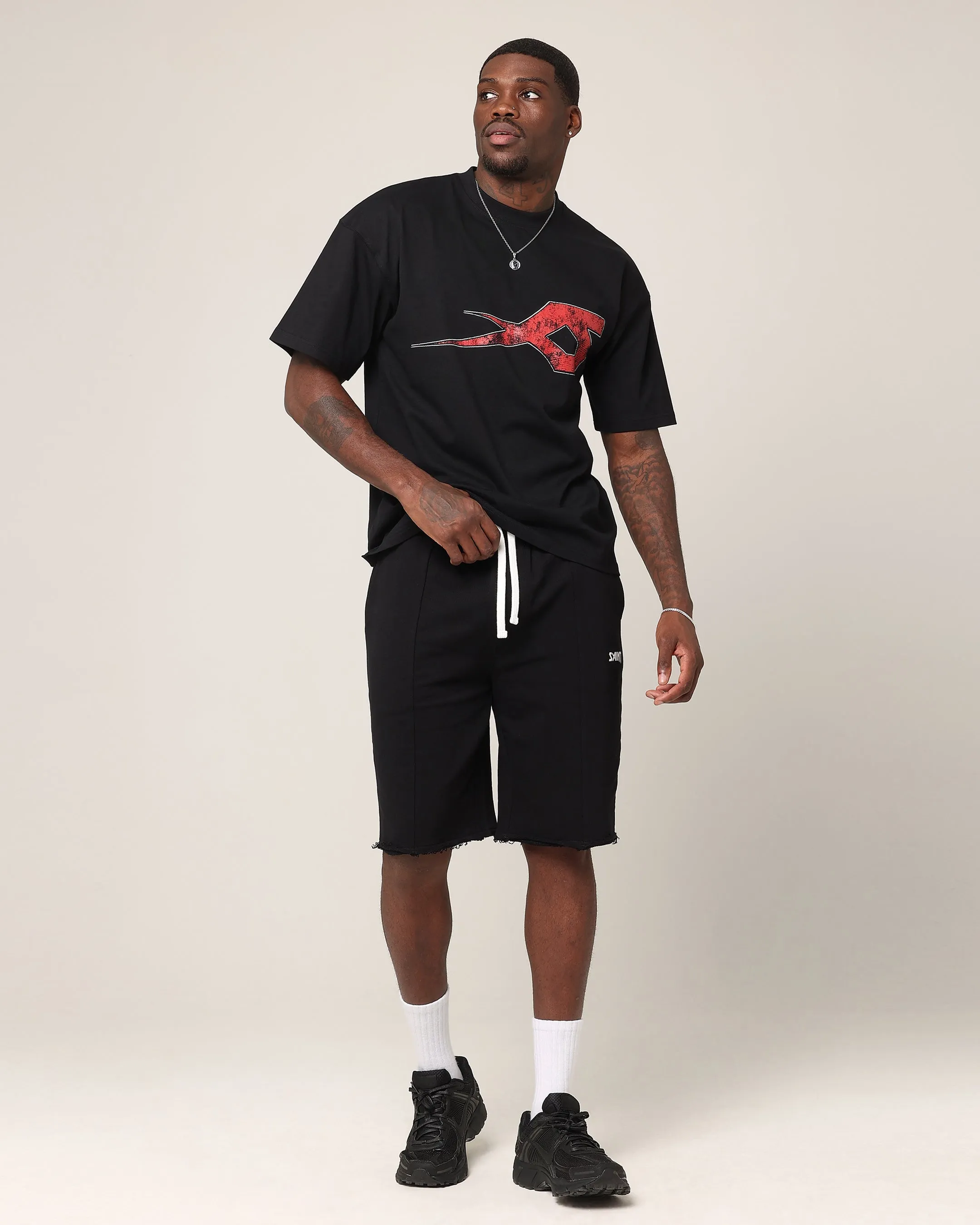 Tactical Storage Solutions Valentine's gift Saint Morta Baggy 90's Sweat Shorts Black
