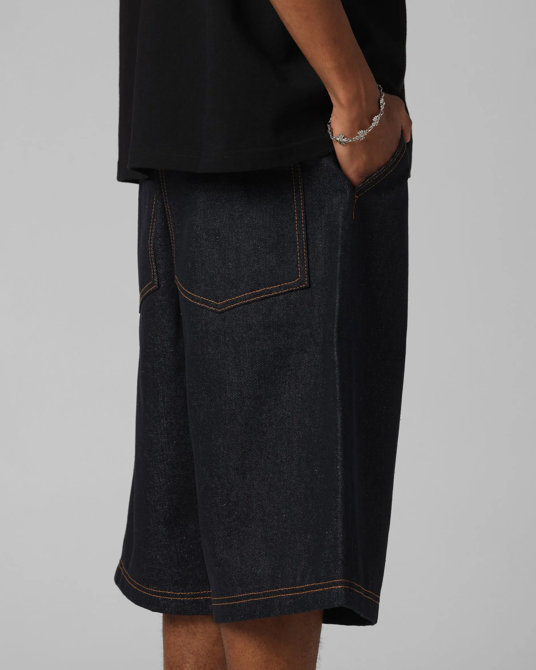 Outfit Staple Breathable Waist Loiter F-16 Denim Jorts Indigo