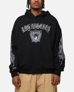 Mitchell & Ness Las Vegas Raiders Chrome Nation Hoodie Black half zip Oversized Fit