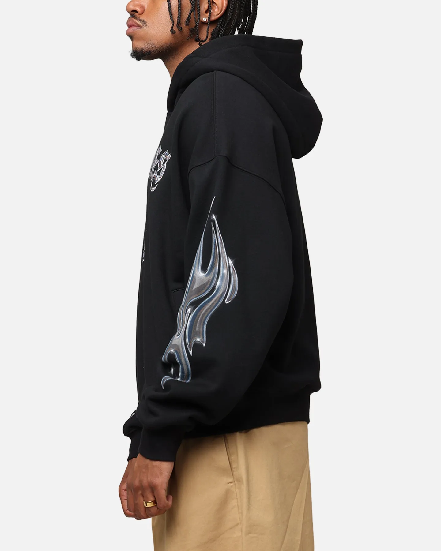 Mitchell & Ness Las Vegas Raiders Chrome Nation Hoodie Black Snowboarding wear