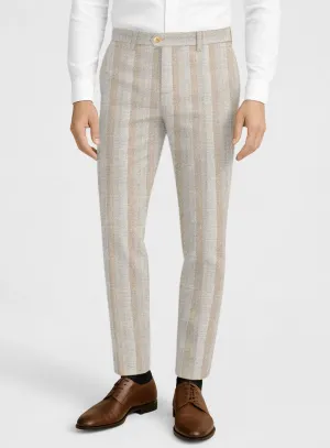 Sleek Tailored Stylish Office Look Italian Oatfield Herringbone Tweed Pants