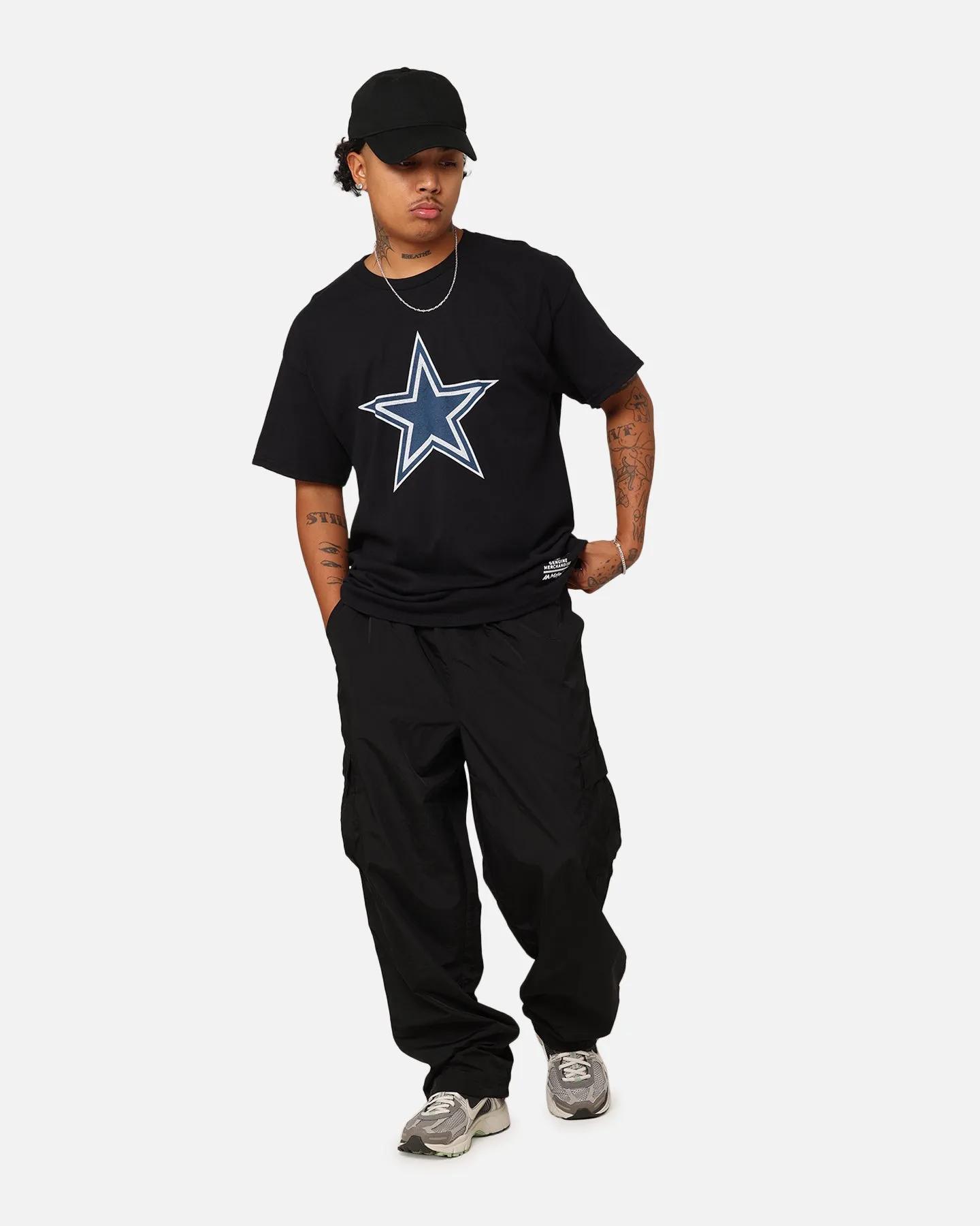 Moisture Control Fabric Majestic Athletic Dallas Cowboys Team Crest T-Shirt Black