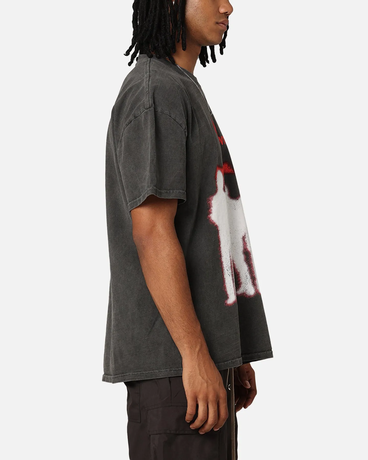 Saint Morta Crowd Of Clones T-Shirt Black Wash Urban Fashion Look Tear Resistant Knit